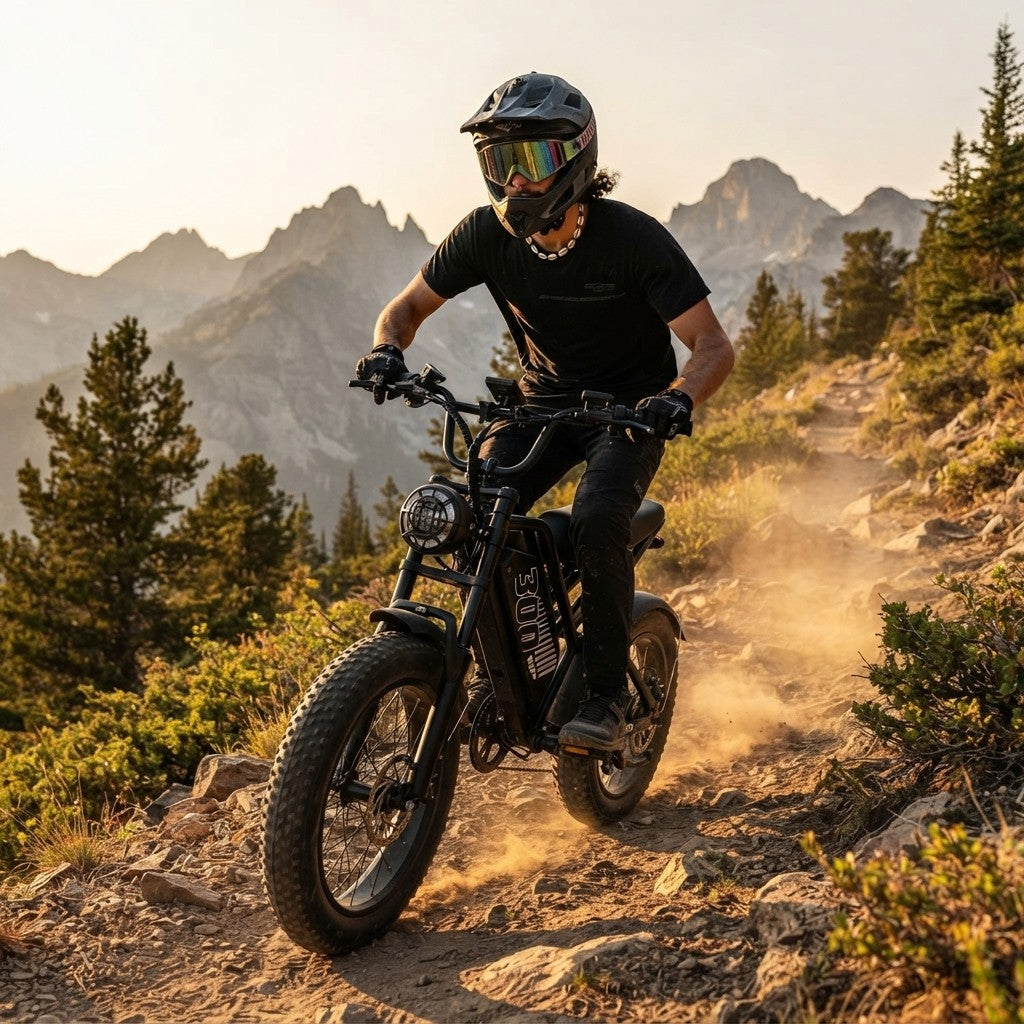 V300 Electric Dirt Bike for Adult, 48V 20.8/41.6Ah Removable Battery, 20"×4" Fat Tire E-Bike with 1500W Motor, Off-Road, Custom